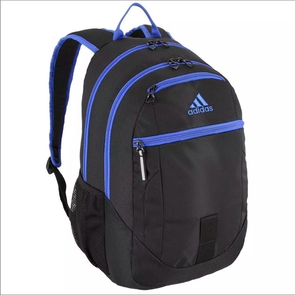 black and blue adidas backpack